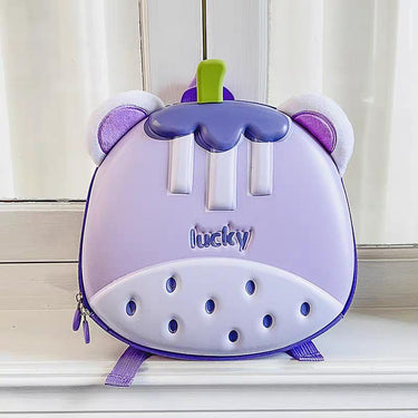 Fruit Shape 3D Shell Kids Picnic Backpack - Purple